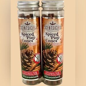 NWT 2 PACK SCENTSICLES SPICED PINE CONES BUNDLE